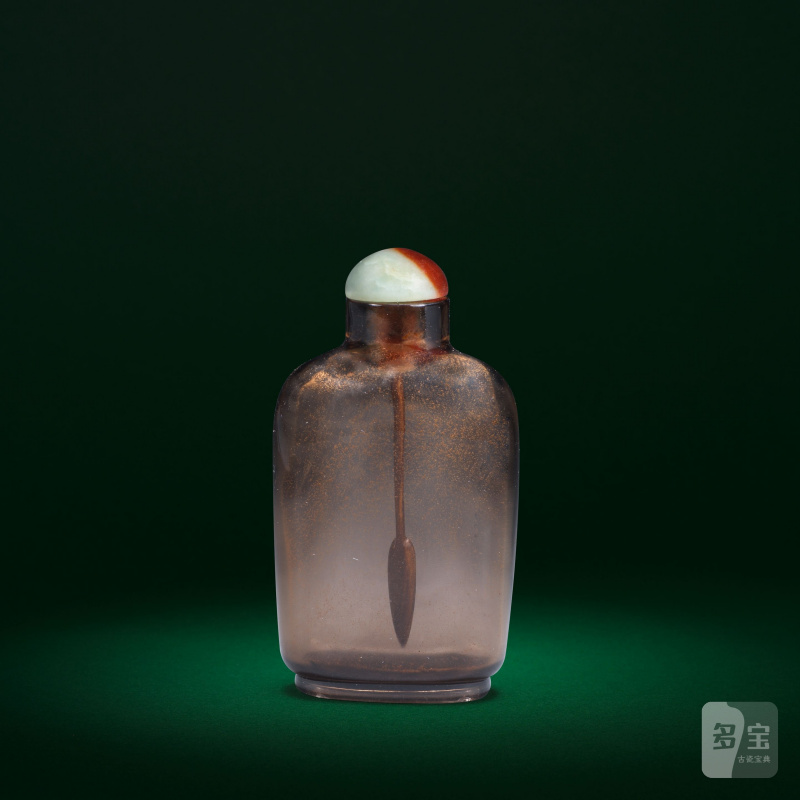 十八/十九世紀 煙晶鼻煙壺 | A SMOKY CRYSTAL SNUFF BOTTLE - 图4